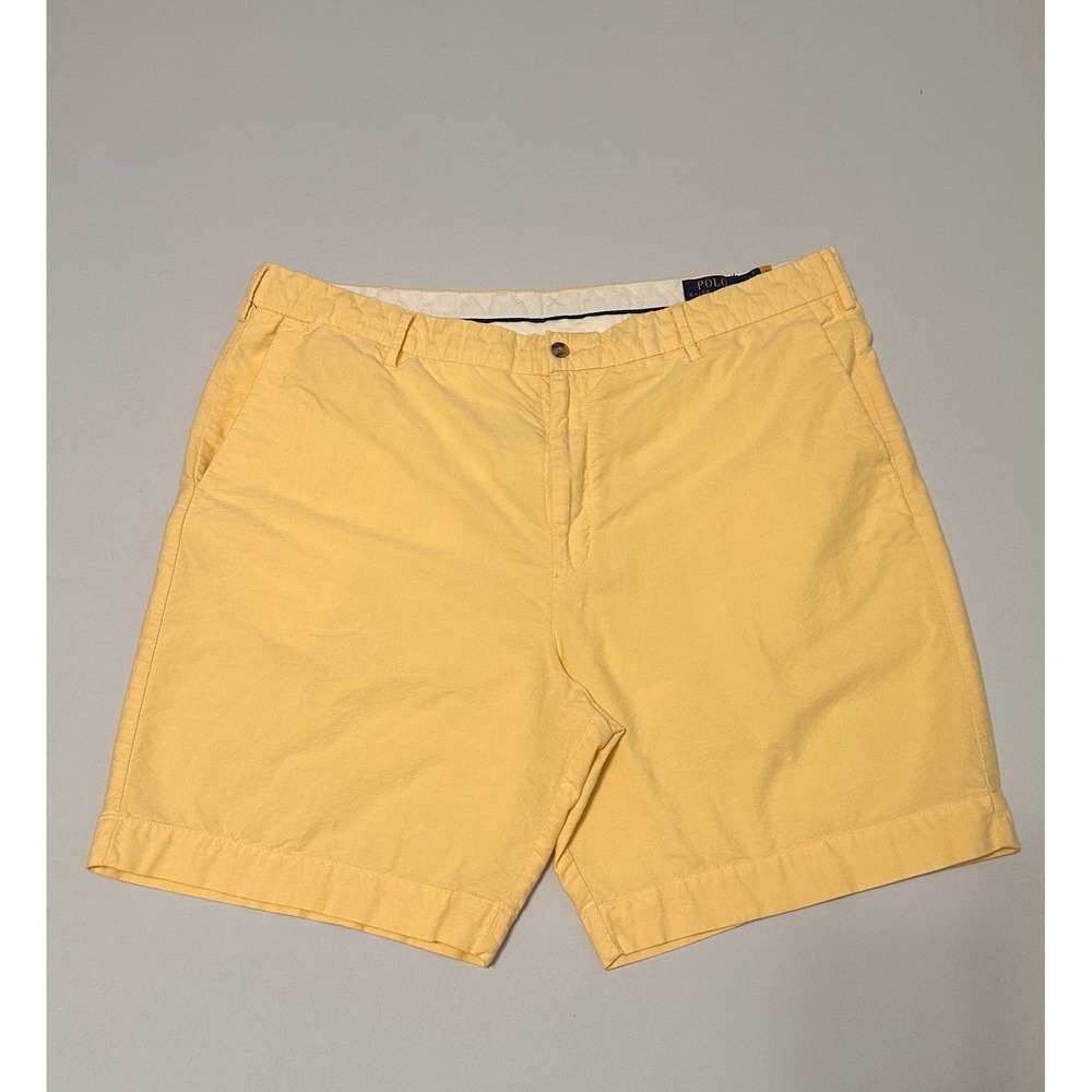 Polo Ralph Lauren Mens Classic Fit Chino Shorts Yellow Size 40 Cotton 9 Inseam